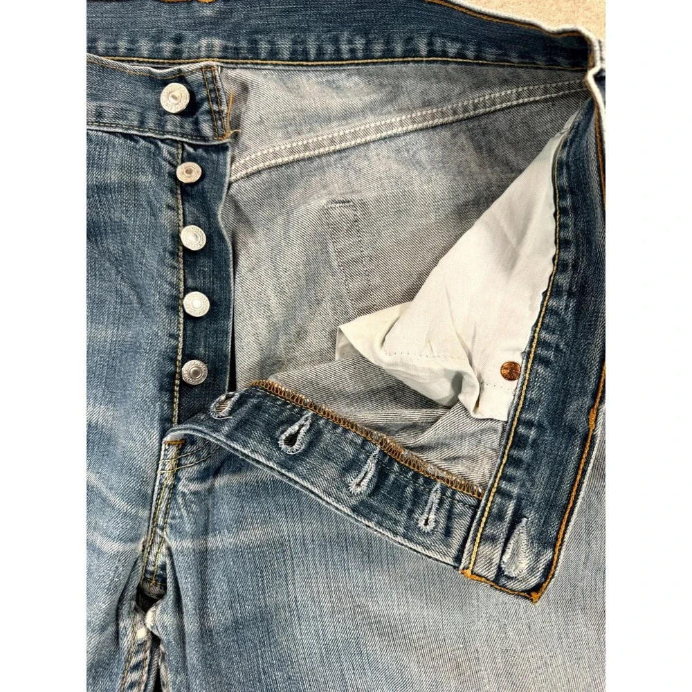 VTG Levi's 501 Jeans Mens 36x30 Blue Denim Medium Wash Button Fly Straight Leg